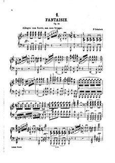 Fantasia for Piano in C Major 'Wanderer', D.760 Op.15: Movements I-II by Franz Schubert