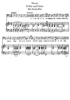 O Isis and Osiris: For voice and piano by Wolfgang Amadeus Mozart