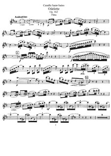 Odelette, Op.162: Solo part by Camille Saint-Saëns
