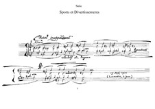 Sports et Divertissements: Complete set by Erik Satie