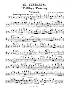 In Spring. Serenade for Piano Four Hands, Violin and Cello, Op.37: Cello part by Ferdinand Hummel