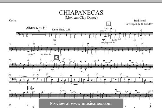 Chiapanecas: Cello part by folklore