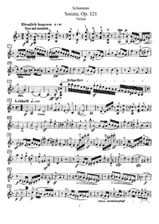 Sonata for Violin and Piano No.2 in D Minor, Op.121: Solo part by Robert Schumann