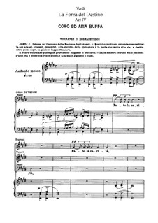 La forza del destino: Act IV, for soloists, choir and piano by Giuseppe Verdi