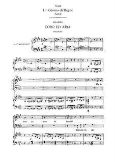 King for a Day: Act II, for soloists, choir and piano by Giuseppe Verdi