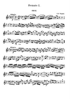 Sonata for Oboe and Harpsichord in B Flat Major, HWV357: Solo part by Georg Friedrich Händel