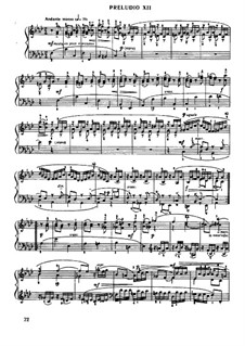 Prelude and Fugue No.12 in F Minor, BWV 881: For piano by Johann Sebastian Bach