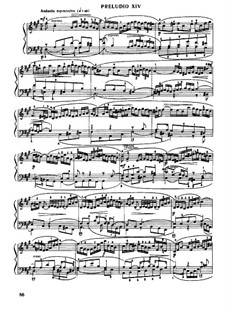 Prelude and Fugue No.14 in F Sharp Minor, BWV 883: For piano by Johann Sebastian Bach