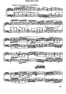 Prelude and Fugue No.18 in G Sharp Minor, BWV 863: For piano by Johann Sebastian Bach