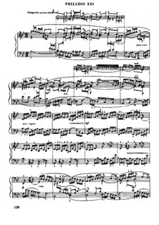 Prelude and Fugue No.21 in B Flat Major, BWV 890: For piano by Johann Sebastian Bach