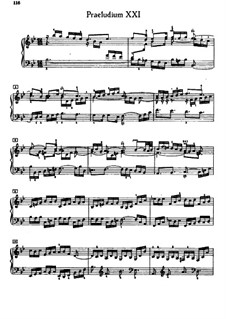 Prelude and Fugue No.21 in B Flat Major, BWV 890: For piano by Johann Sebastian Bach
