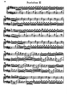 Prelude and Fugue No.3 in C Sharp Major, BWV 848: For piano by Johann Sebastian Bach