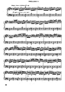 Prelude and Fugue No.5 in D Major, BWV 850: For piano by Johann Sebastian Bach