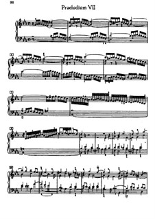 Prelude and Fugue No.7 in E Flat Major, BWV 852: For piano by Johann Sebastian Bach