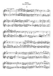 Duo for Two Violins in D Major: Duo for Two Violins in D Major by Carl Stamitz