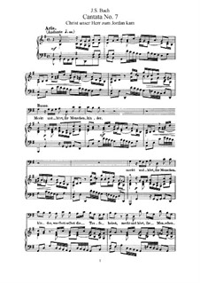 Christ unser Herr zum Jordan kam, BWV 7: Piano-vocal score by Johann Sebastian Bach