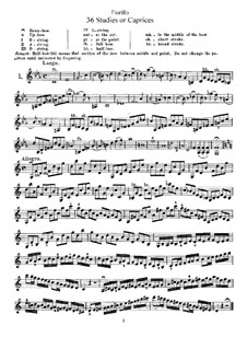 Thirty-Six Etudes or Caprices for Violin, Op.3: For a single performer by Federigo Fiorillo