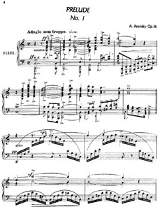 Twenty-Four Characteristic Pieces, Op.36: No.1 Prelude by Anton Arensky