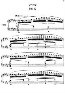 Twenty-Four Characteristic Pieces, Op.36: No.13 Etude by Anton Arensky