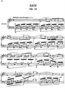 Twenty-Four Characteristic Pieces, Op.36: No.16 Élégie (Elegy) by Anton Arensky