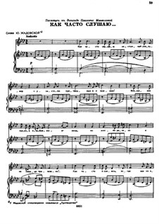 Songs and Romances (Book II): No.21 How Often I Listen by Alexander Dargomyzhsky