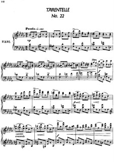 Twenty-Four Characteristic Pieces, Op.36: No.22 Tarentelle (Tarаntellа) by Anton Arensky