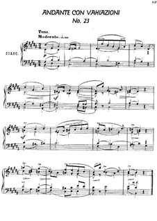 Twenty-Four Characteristic Pieces, Op.36: No.23 Andante con variazioni (Andante and Variations) by Anton Arensky