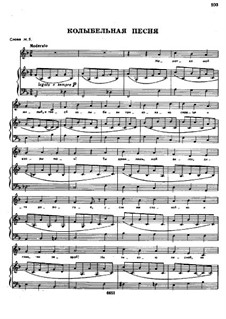 Songs and Romances (Book II): No.35 Lullaby by Alexander Dargomyzhsky
