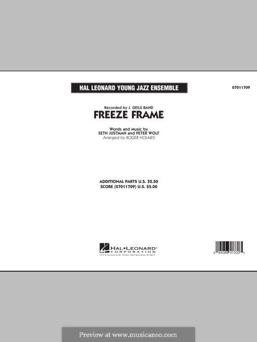 Freeze Frame (The J. Geils Band): Full Score by Peter Wolf, Seth Justman