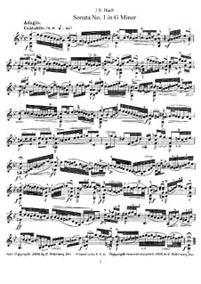 Sonatas and Partitas for Violin, BWV 1001-1006: For a single performer by Johann Sebastian Bach
