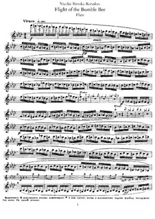 Flight of the Bumblebee: For flute and piano – flute part by Nikolai Rimsky-Korsakov