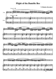 Flight of the Bumblebee: For flute and piano by Nikolai Rimsky-Korsakov