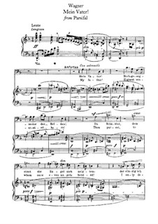 Mein Vater: For voice and piano by Richard Wagner