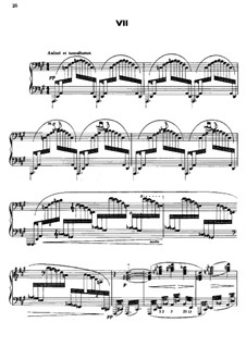 No.7 Ce qu'a vu le vent d'ouest : For piano by Claude Debussy