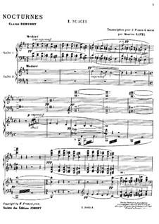 Three Nocturnes, L.91: For two pianos four hands by Claude Debussy