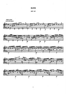 Suite for Lute (or Harpsichord) in C Minor, BWV 997: Arrangement for piano by Johann Sebastian Bach