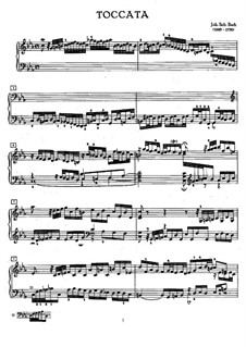 Toccata in C Minor, BWV 911: For piano by Johann Sebastian Bach