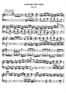 Prelude and Fugue in A Minor, BWV 894: For piano by Johann Sebastian Bach