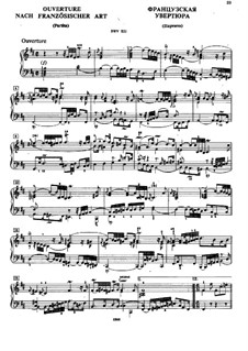Overture in the French Style, BWV 831: Piano score by Johann Sebastian Bach