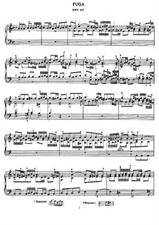 Fugue in A Minor, BWV 947: For piano by Johann Sebastian Bach