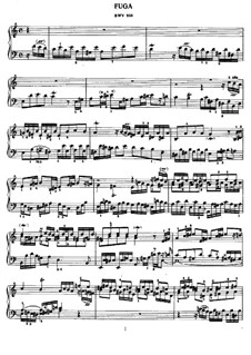 Fugue in A Minor, BWV 959: For piano by Johann Sebastian Bach
