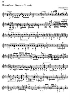 Grand Sonata for Guitar, Op.25 No.2: Movement I by Fernando Sor