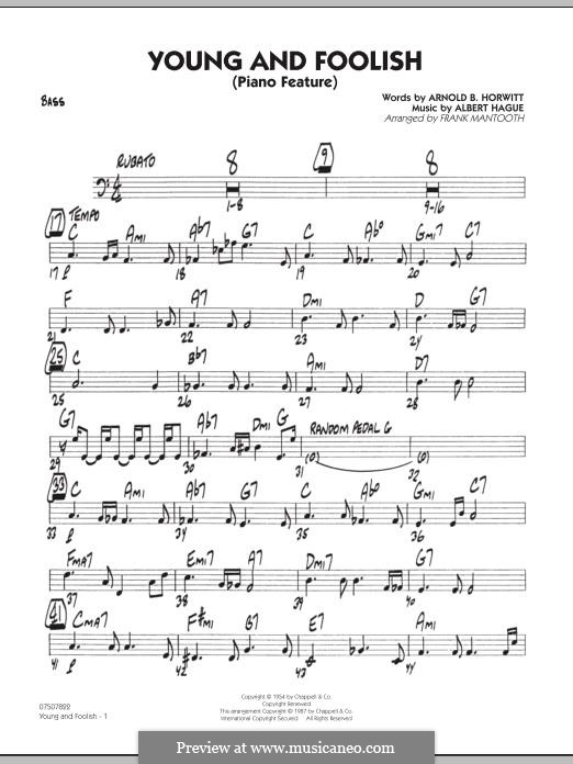 Young and Foolish (Dean Martin): Bass part by Albert Hague