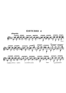 Twelve Etudes, Op.6: Etude No.1 by Fernando Sor