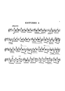 Three Etudes, Op.6 No.2, Op.35 No.17, 22: Three Etudes by Fernando Sor