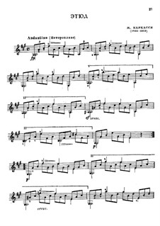 Twenty-Five Etudes for Guitar, Op.60: No.3, 7 by Matteo Carcassi