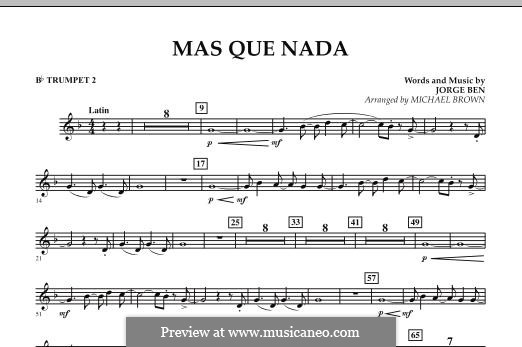 Mas Que Nada (Say No More) Concert Band version: Bb Trumpet 2 part by Jorge Ben