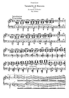 Transcription on Theme from 'The Mute Girl of Portici' by Auber, S.386: For piano by Franz Liszt