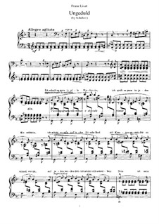 Transcriptions on Songs by Schubert, S.563: No.5 Impatience by Franz Liszt