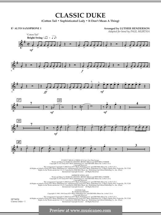 Classic Duke: Eb Alto Saxophone 1 part by Duke Ellington